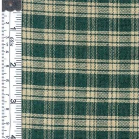 Textile Creations Textile Creations 123 Rustic Woven Fabric; Natural Plaid Green; 15 yd. 123